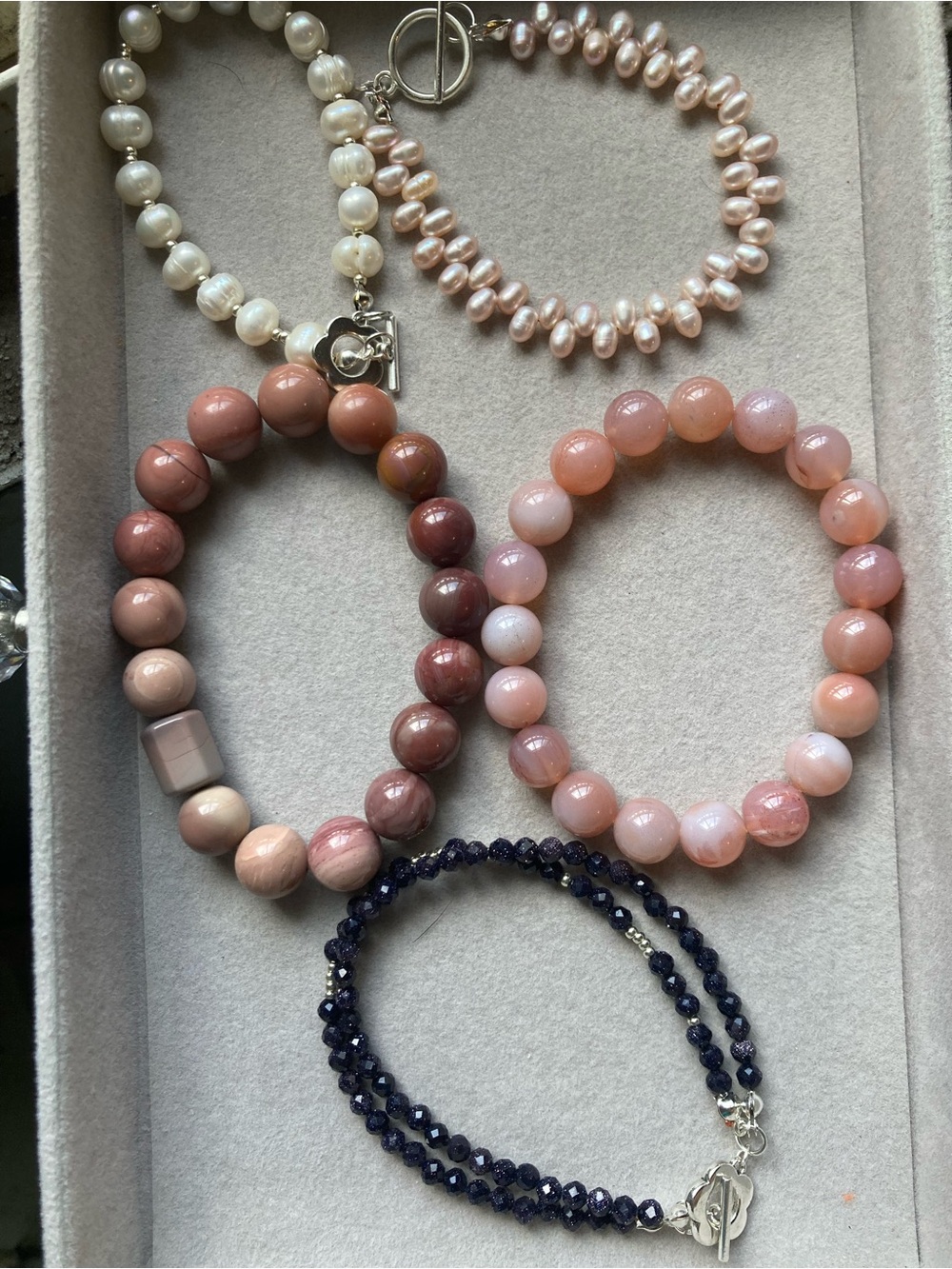 Mixed Gemstone & Freshwater Pearl Bracelet Bundle
